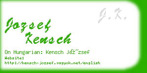 jozsef kensch business card